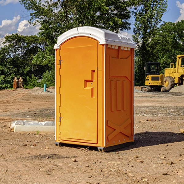 can i customize the exterior of the porta potties with my event logo or branding in Emigrant